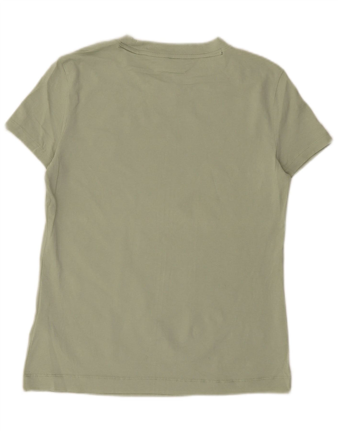 Guess Dame T-Shirt Top UK 12 Medium Grøn Bomuld