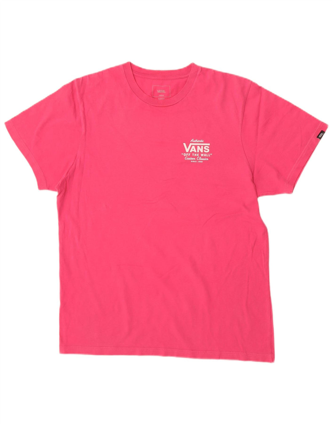 Vans Herre Slim Fit Grafisk T-Shirt Top Medium Pink