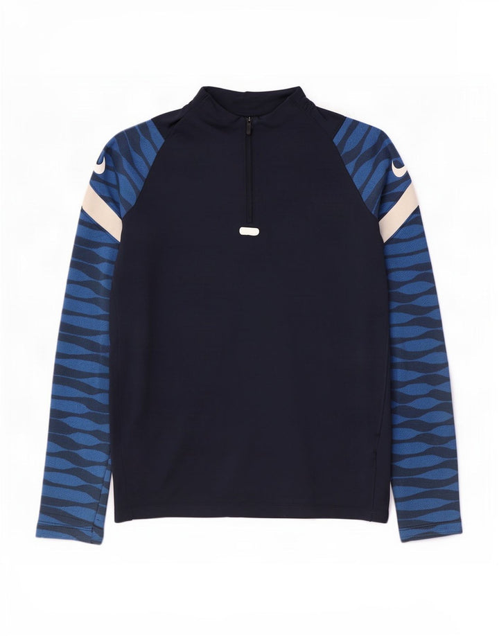 Nike Boys Dri Fit Pullover træningsdragt top 13-14 år XL marineblå