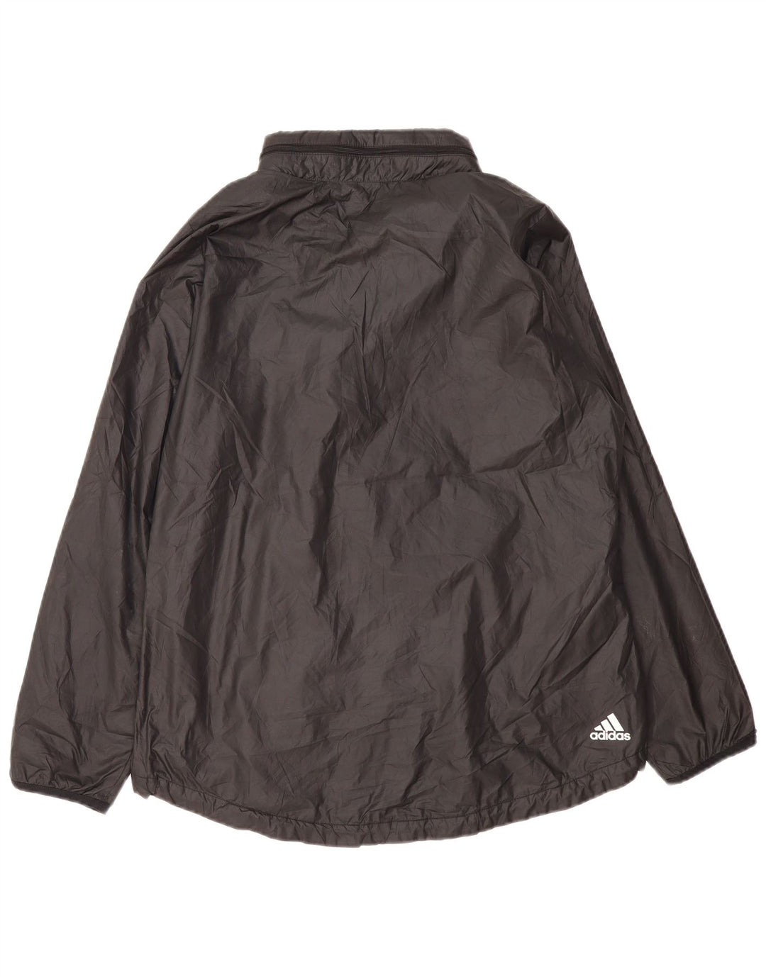 Adidas Grafisk regnjakke til kvinder UK 16/18 Stor sort polyester