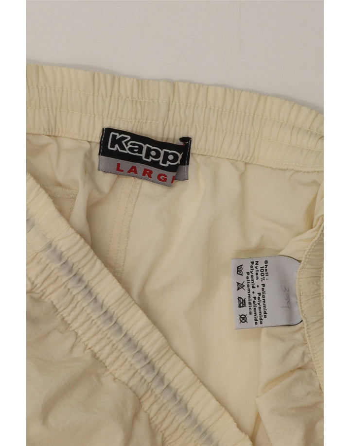 KAPPA Badeshorts til mænd, store råhvide polyamid