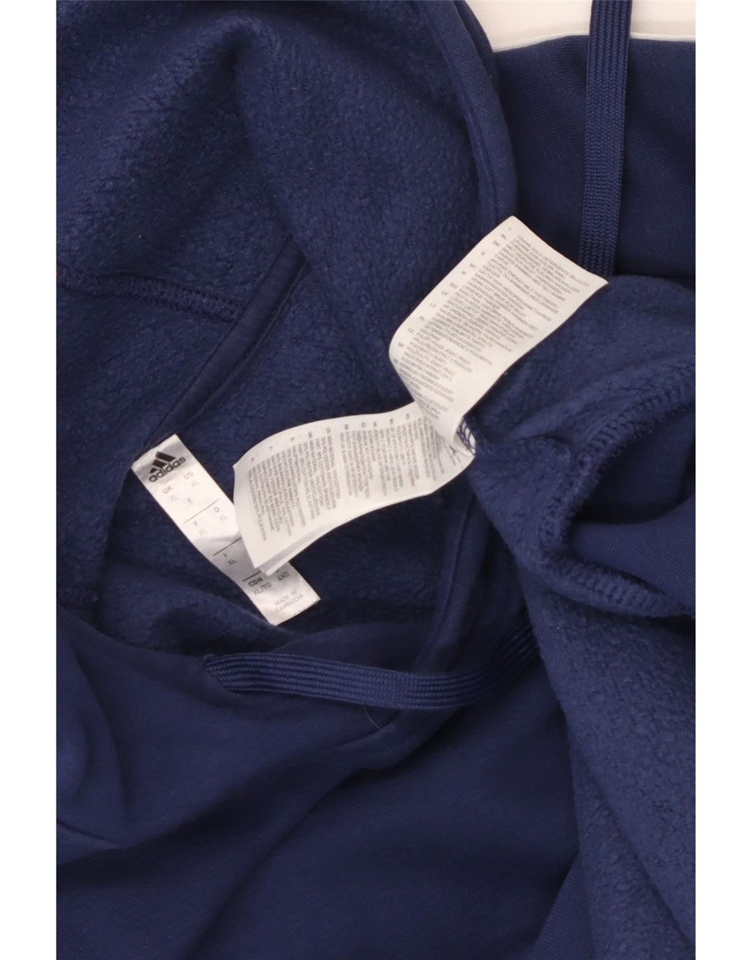 Adidas hættetrøje til mænd XL marineblå bomuld