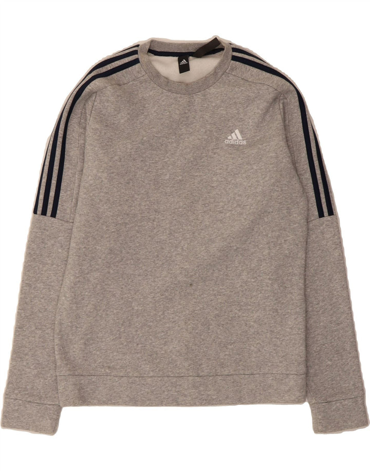 ADIDAS Mens Sweatshirt Jumper Small Grey Cotton Vintage Adidas and Second-Hand Adidas from Messina Hembry 