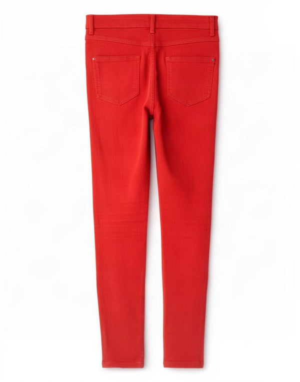 Marks & Spencer Dame Skinny Jeans UK 12 Medium W30 L29 Rød Bomuld