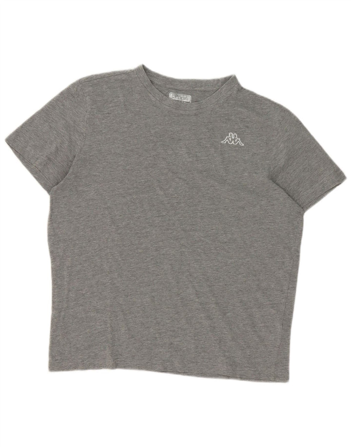 Kappa Herre T-Shirt Top Stor Grå Bomuld