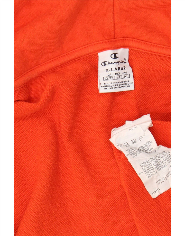 CHAMPION Dame grafisk hættetrøje Sweater UK 18 XL Orange Colourblock