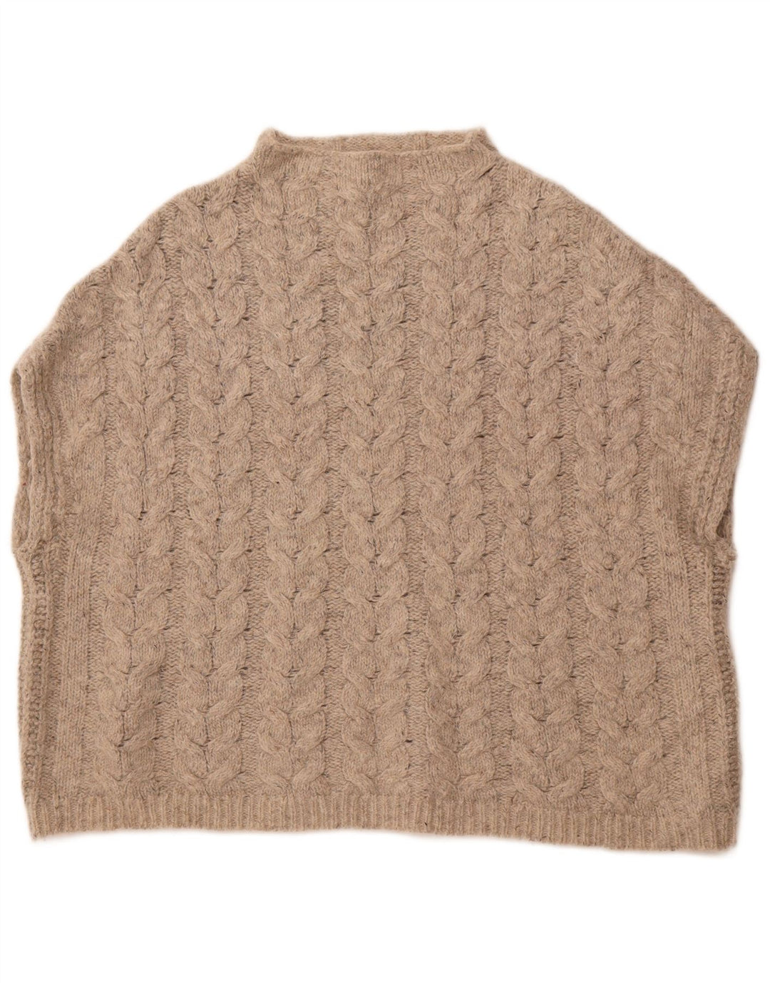 WHITE STUFF Dame Oversized Turtle Neck Vest Tank Top UK 16 Large Grå