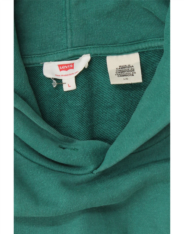 LEVI'S Womens Oversized Crop Hoodie Jumper UK 16 Large Multicoloured