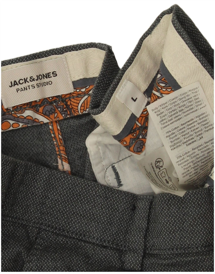 Jack & Jones Chino Shorts til mænd store W34 Grå plettet bomuld