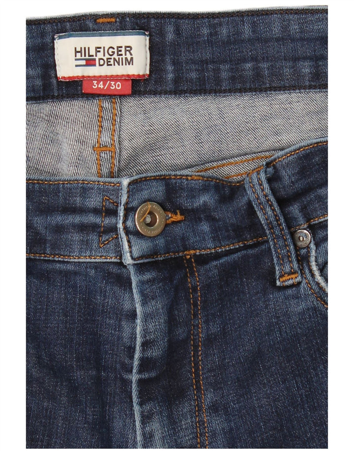TOMMY HILFIGER Herre Slim Tapered Jeans W34 L30 Blå Bomuld