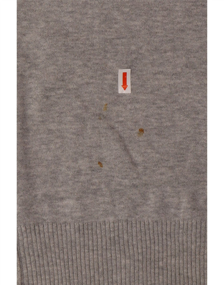 DIESEL Herre grafisk rund hals sweater stor grå bomuld