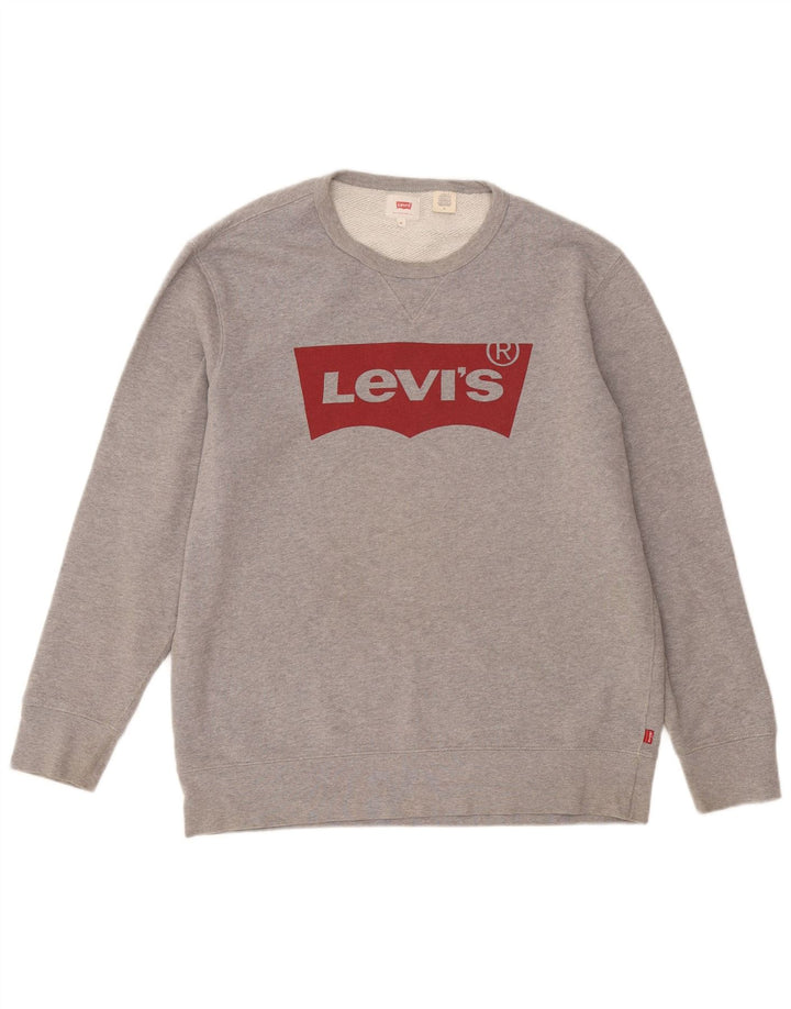 Levi's Grafisk sweatshirt til mænd mellem grå bomuld