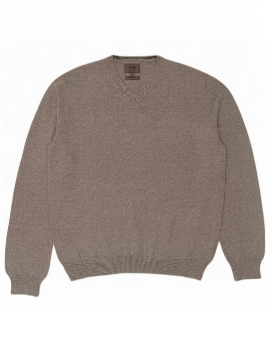 Marks & Spencer Herre V-hals sweater Stor grå bomuld