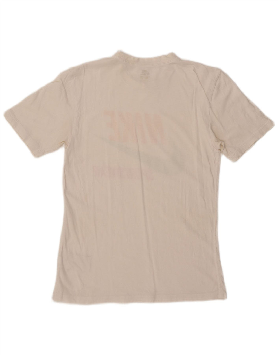 NIKE grafisk T-shirt top til mænd UK 34/35 XS hvid bomuld