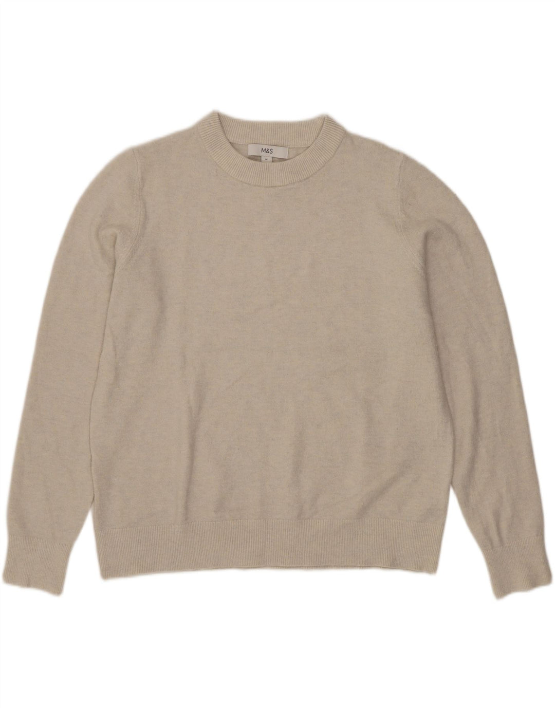 Marks & Spencer Dame sweater med rund hals DK 14 Medium Beige
