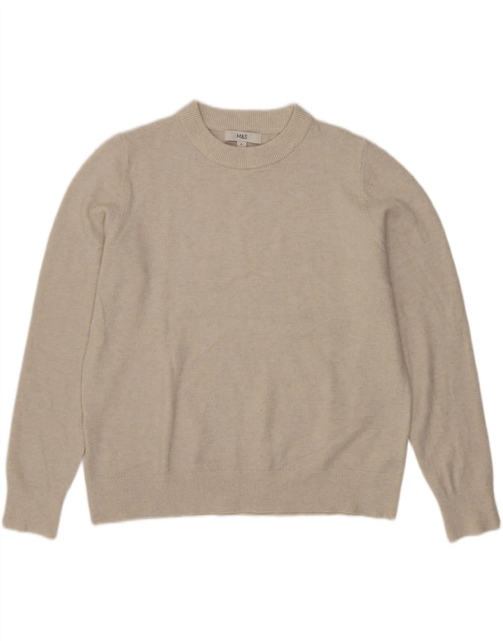 Marks & Spencer Dame sweater med rund hals DK 14 Medium Beige