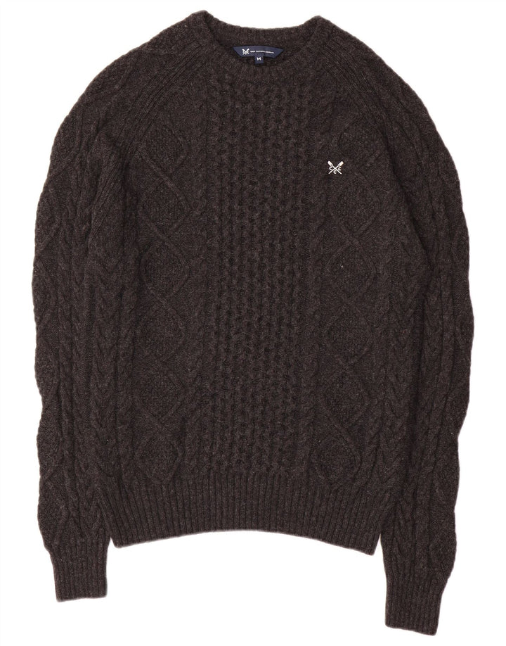 Besætningstøj Herre Boat Neck Jumper Sweater Medium Grå Viscose