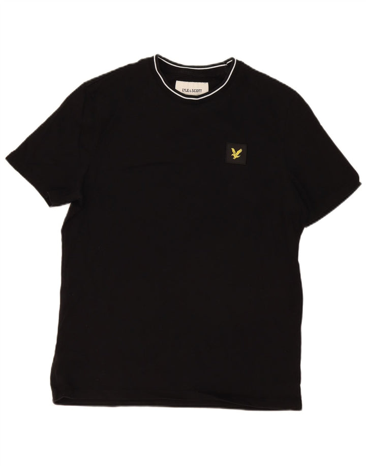 Lyle & Scott Herre Relaxed Fit T-shirt Top Lille sort bomuld