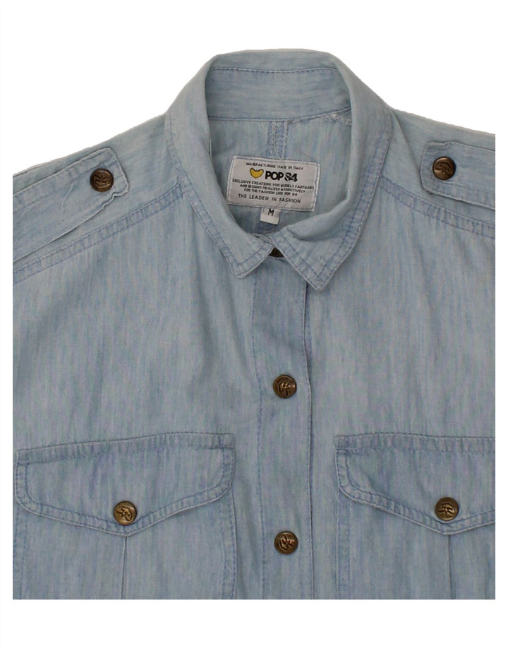 POP 84 Womens Sleeveless Denim Dress UK 14 Medium Blue Vintage POP 84 and Second-Hand POP 84 from Messina Hembry 