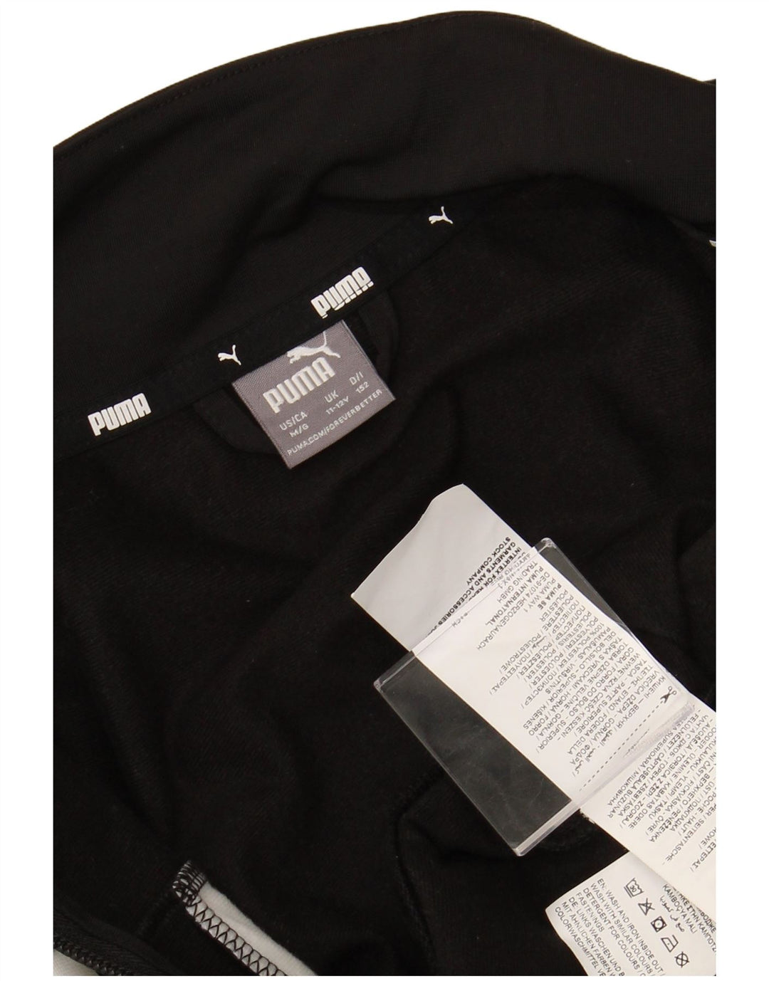 PUMA Træningsdragt topjakke til drenge 11-12 år Sort Colourblock Polyester