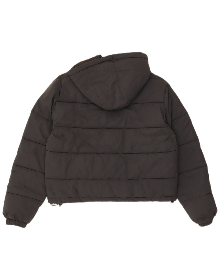 Ellesse Dame Hætte Oversized Polstret Jakke UK 8 Small Black Nylon