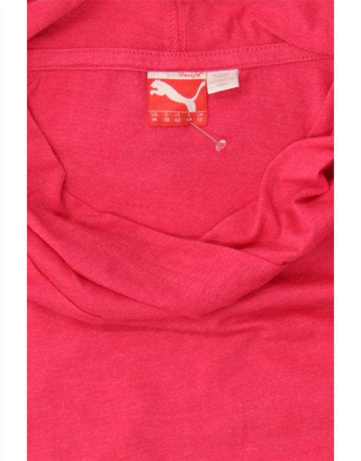 PUMA Womens Hoodie Jumper UK 12 Medium  Pink Cotton Vintage Puma and Second-Hand Puma from Messina Hembry 