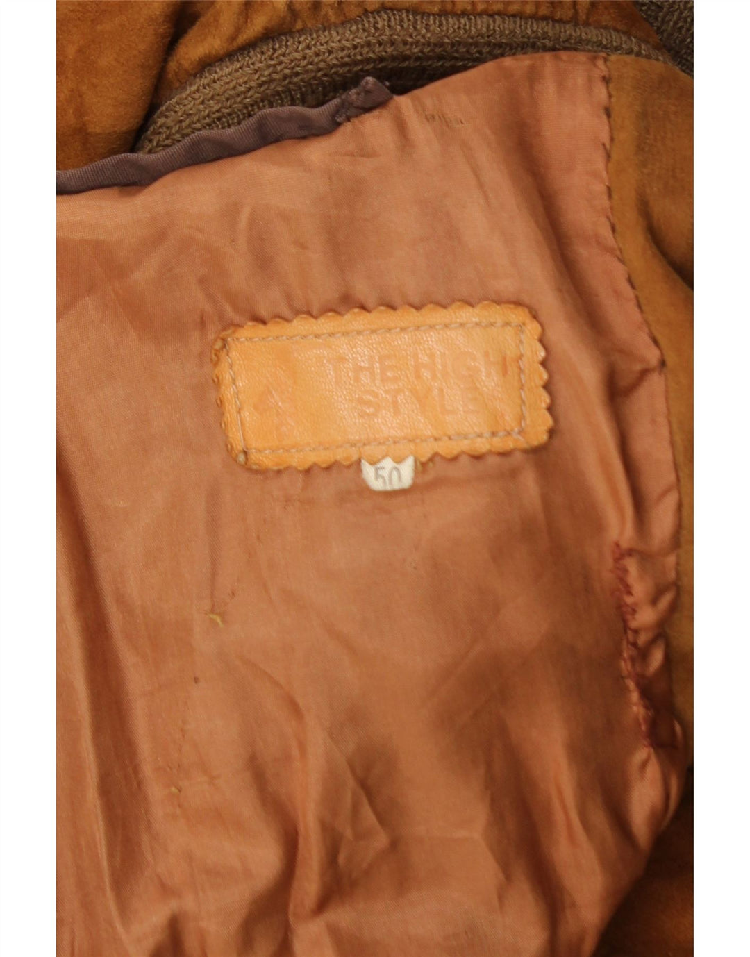 Vintage herre ruskind bomberjakke IT 50 Large Brown