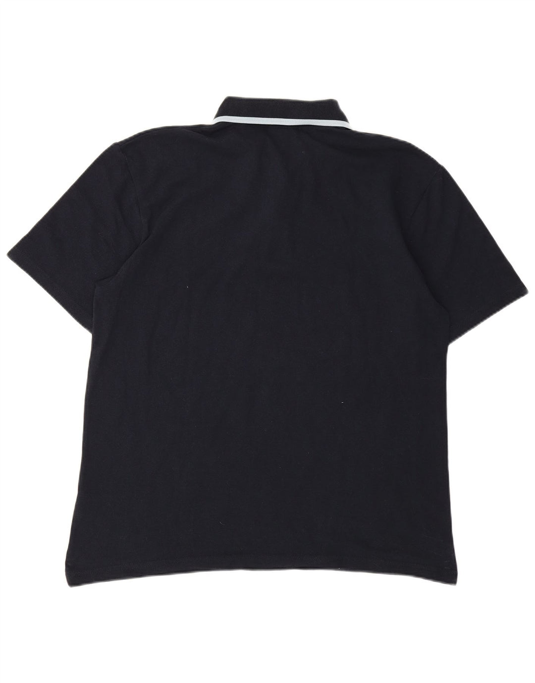 WRANGLER Mens Polo Shirt Large Navy Blue Cotton