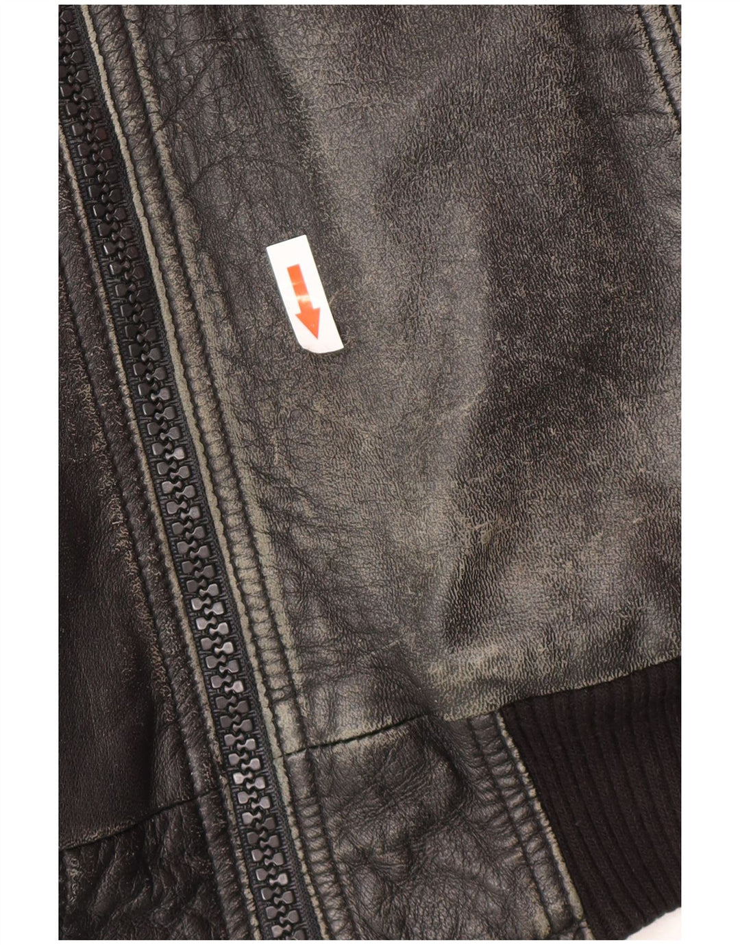 Vintage Herre Læderjakke UK 38 Medium Sort Læder