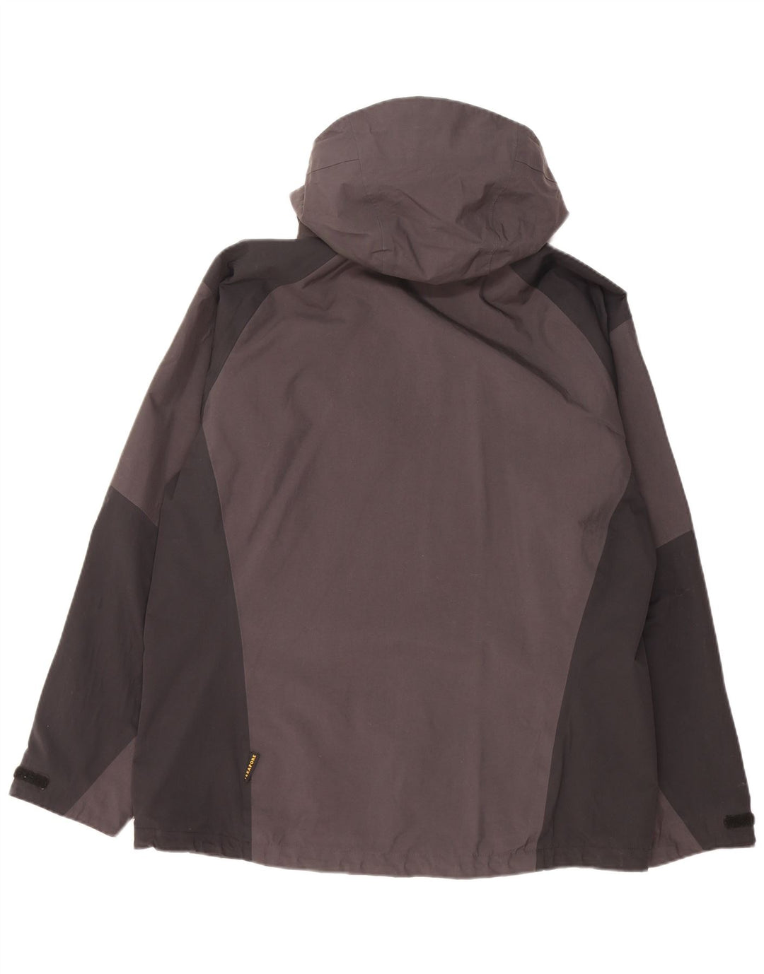 Jack Wolfskin Regnjakke med hætte til mænd UK 40/42 Stor grå farveblok