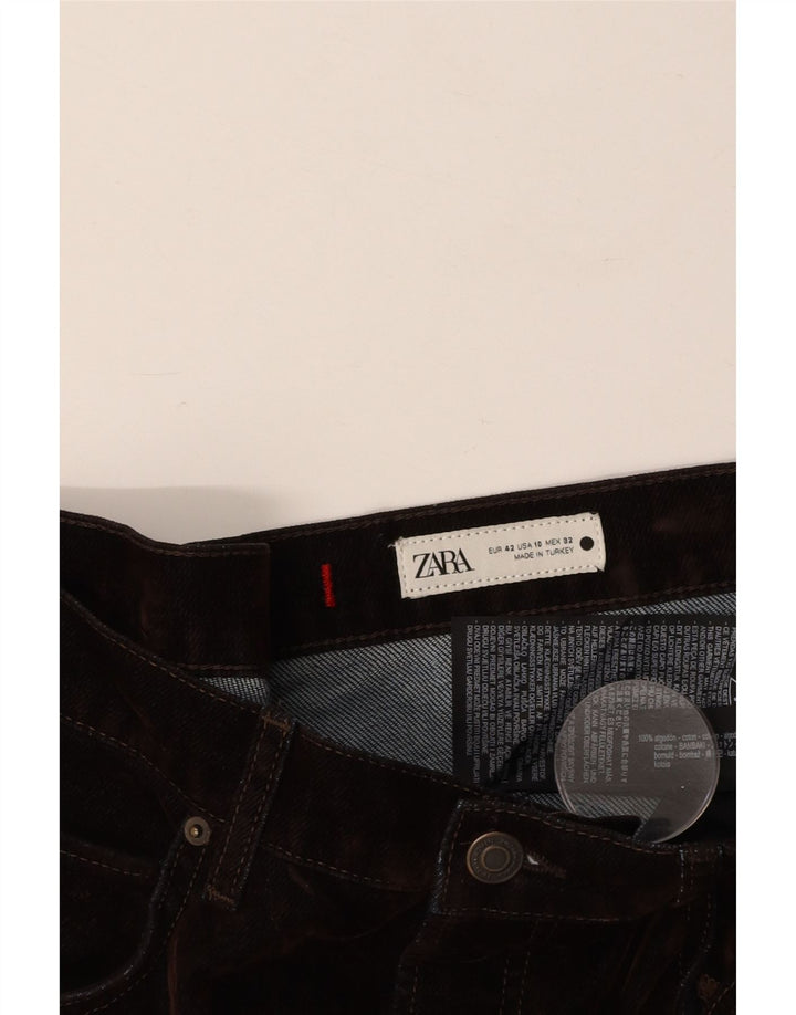 ZARA Womens Cropped Jeans EU 42 Large W32 L25 Brun Bomuld