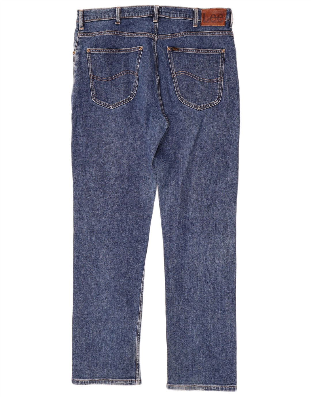 Lee Herre Brooklyn Straight Jeans W36 L32 Blå Bomuld