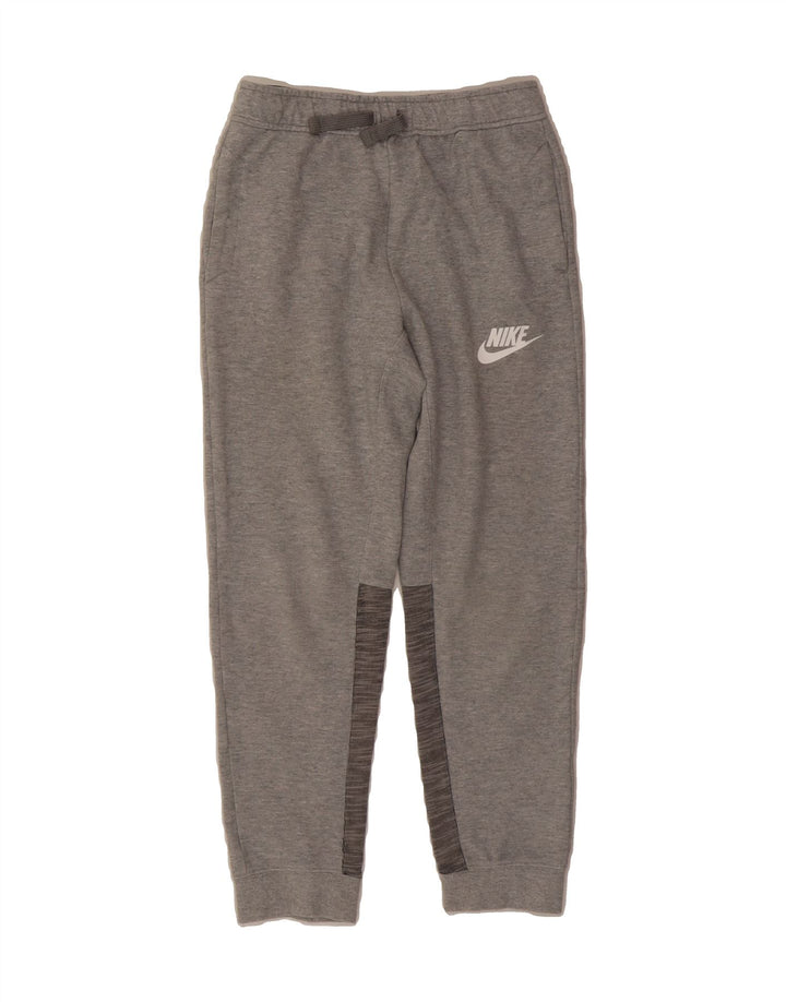 NIKE Boys Tracksuit Trousers Joggers 10-11 Years Medium Grey Colourblock Vintage Nike and Second-Hand Nike from Messina Hembry 