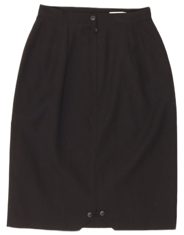 Bemærk Kvinder High Waist Pencil Skirt UK 10 Small W22 Black Polyester
