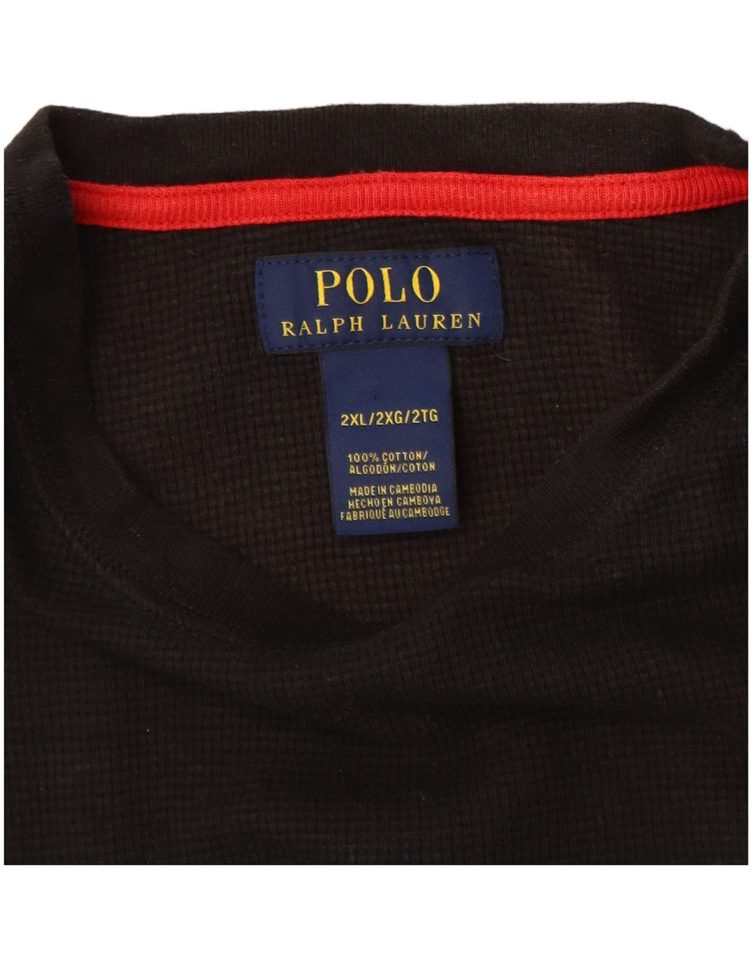 POLO RALPH LAUREN Herre Top Langærmet 2XL Blå Bomuld