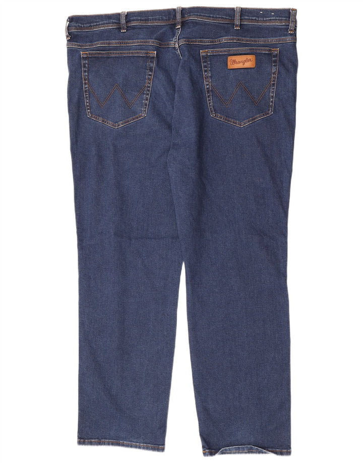 Wrangler Herre Texas Straight Jeans W50 L32 Blå Bomuld