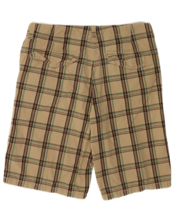 Tom Tailor Herre Chino Shorts W32 Medium Beige Plaid Bomuld