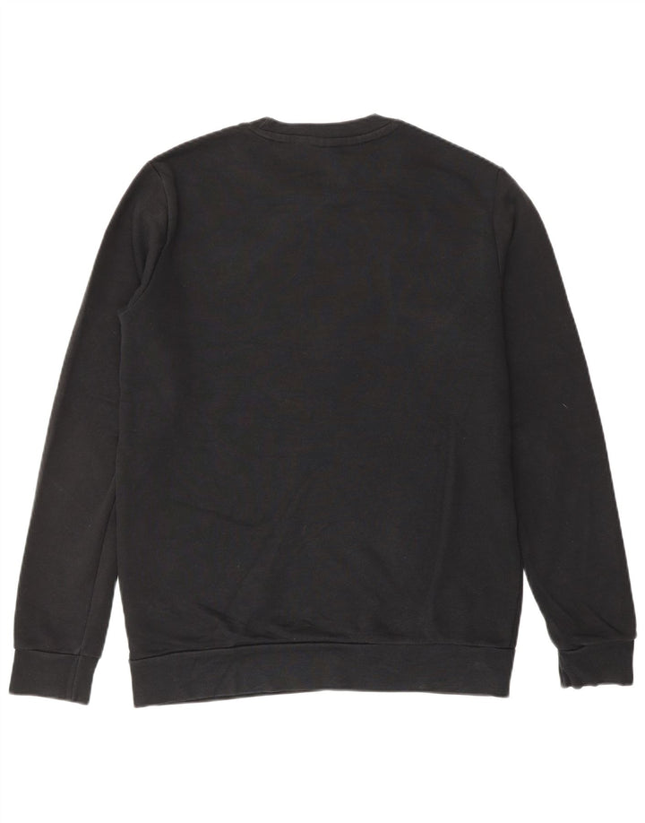 ADIDAS grafisk sweatshirt til mænd, lille sort bomuld