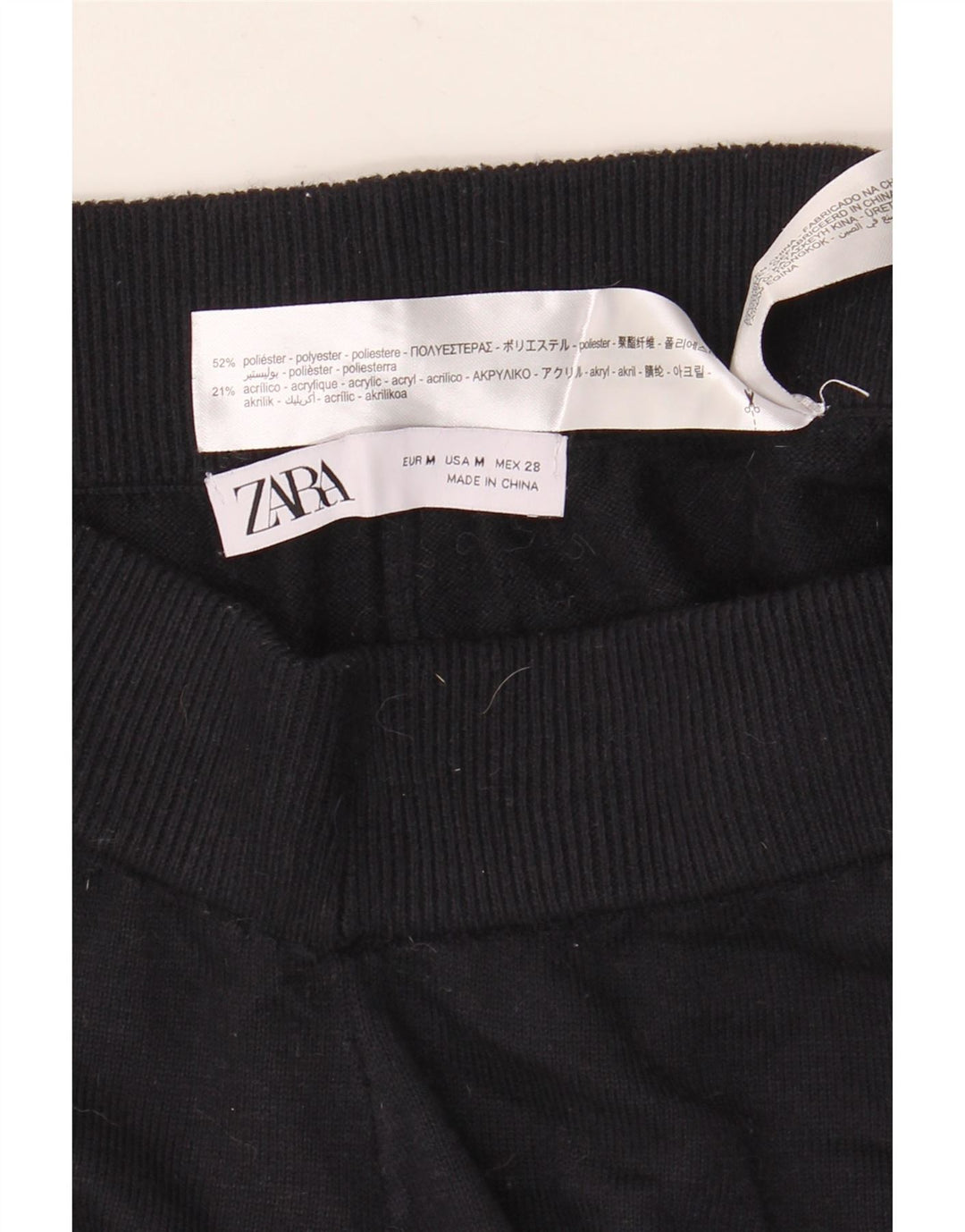 Zara træningsdragt bukser til kvinder UK 14 Mellem marineblå polyester