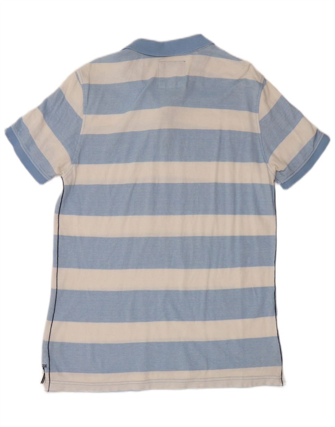 Besætningstøj Herre poloshirt Medium blå stribet bomuld