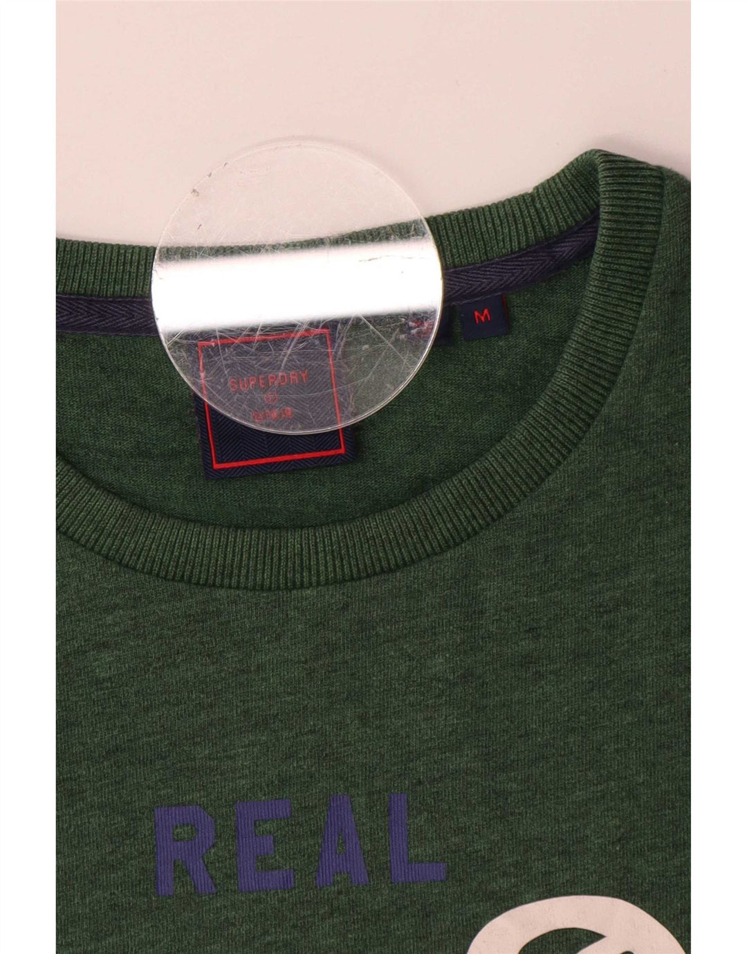 Superdry Grafisk T-shirt til mænd, mellemgrøn bomuld