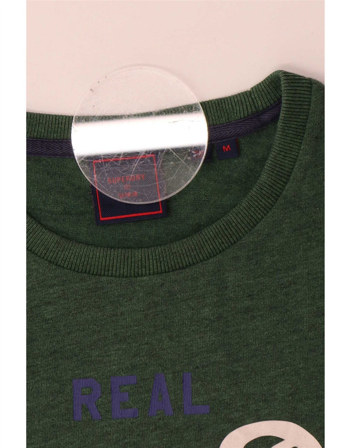 Superdry Grafisk T-shirt til mænd, mellemgrøn bomuld
