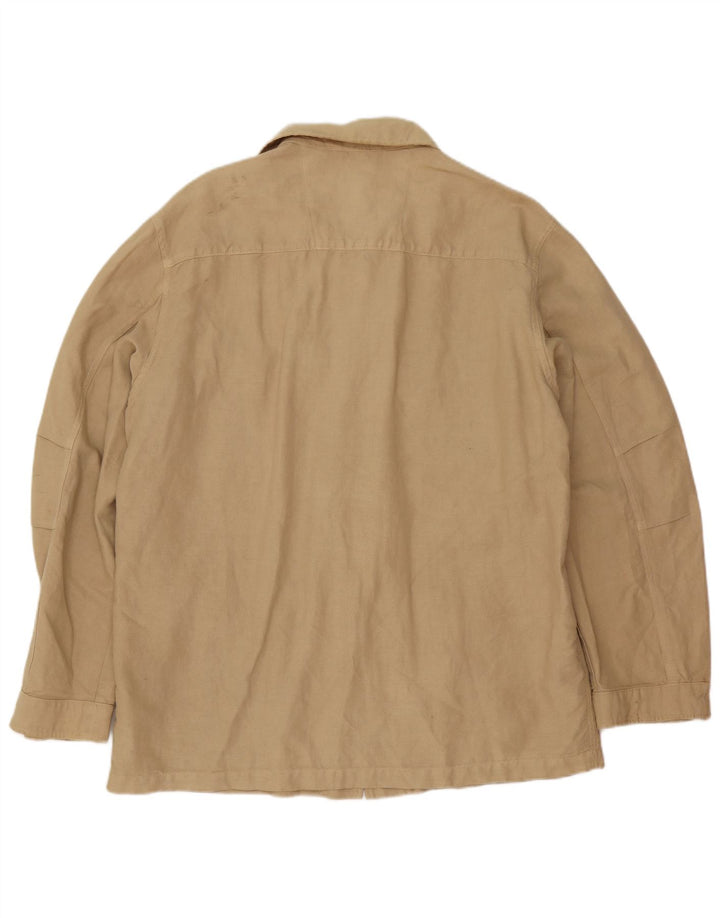 Belfe Herre Utility Jacket UK 44 2XL Beige Bomuld