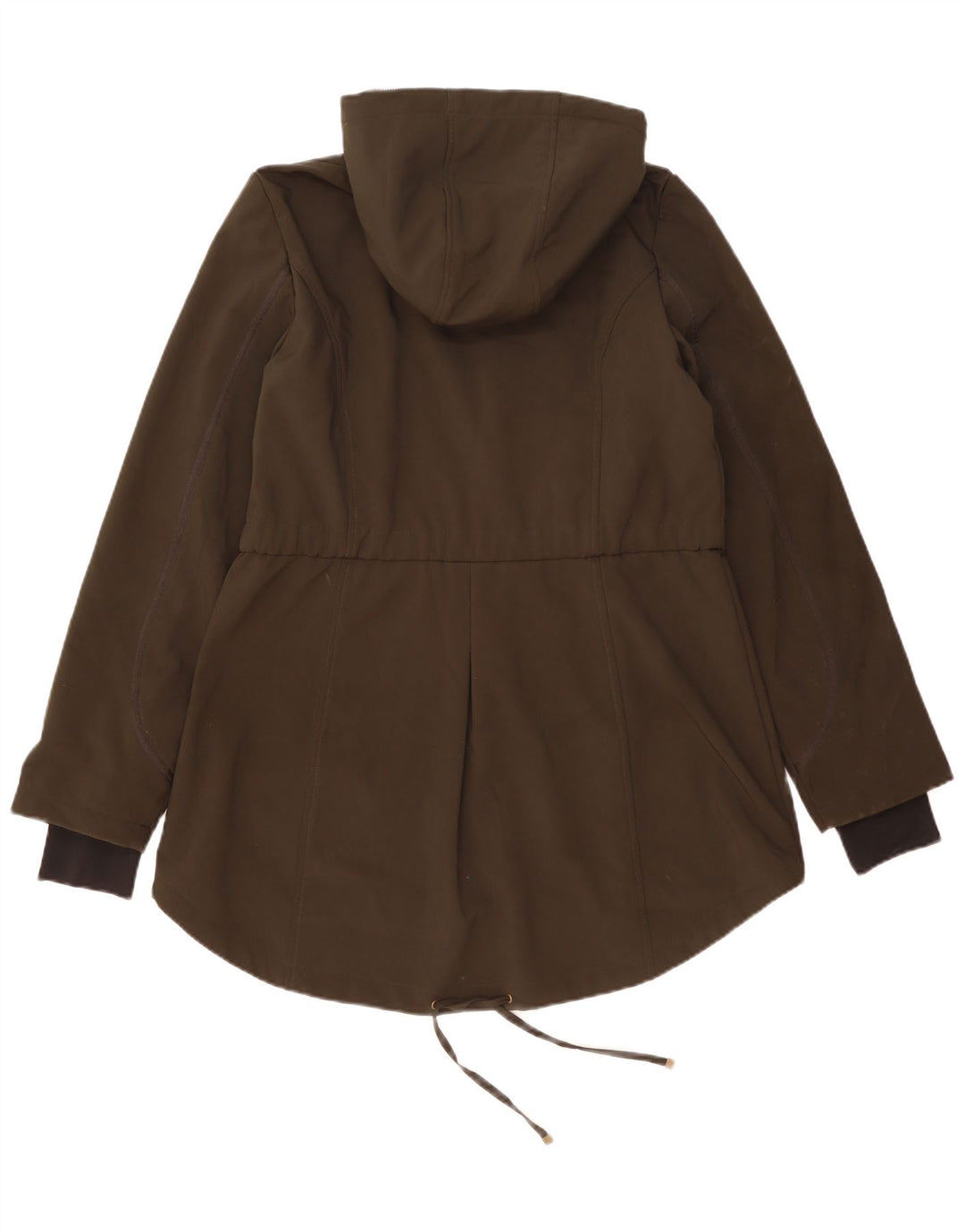 French Connection Dame Hooded Parka Jacket UK 16 Large Khaki Polyester