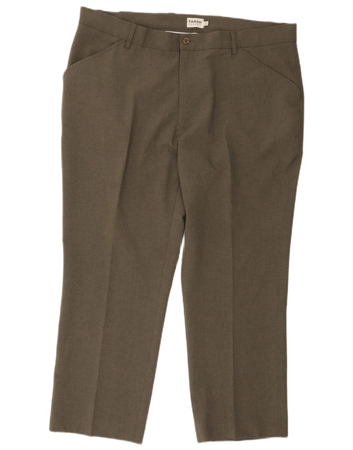 Farah Herre tilspidsede Casual Bukser W42 L27 Khaki Polyester