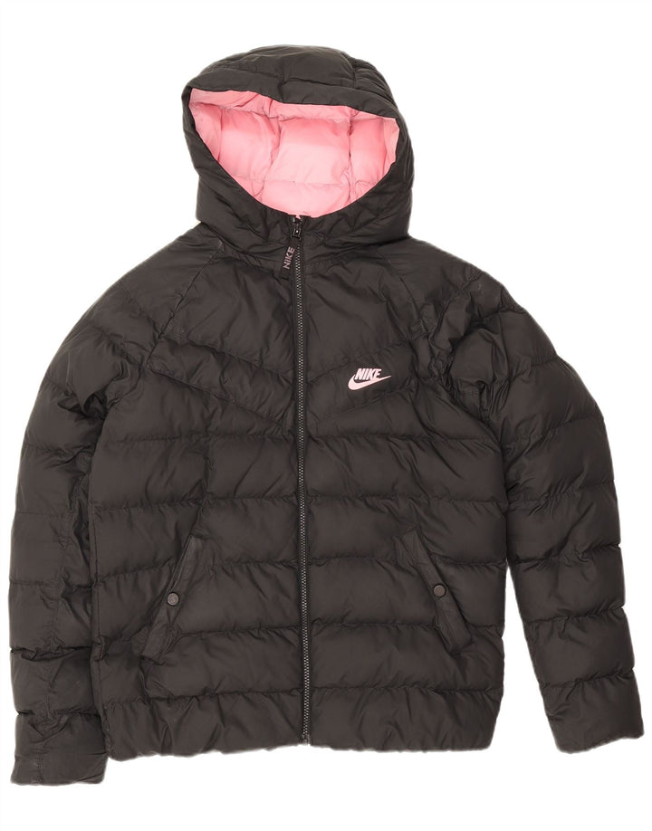 Nike Polstret hættejakke til piger 13-14 år XL sort polyester