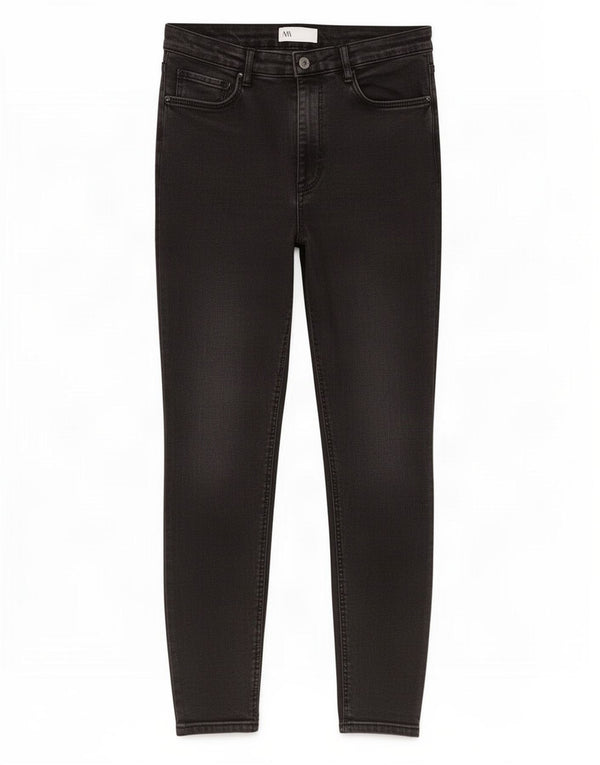 Zara Dame Skinny Jeans EU 42 Large W32 L27 Sort Bomuld