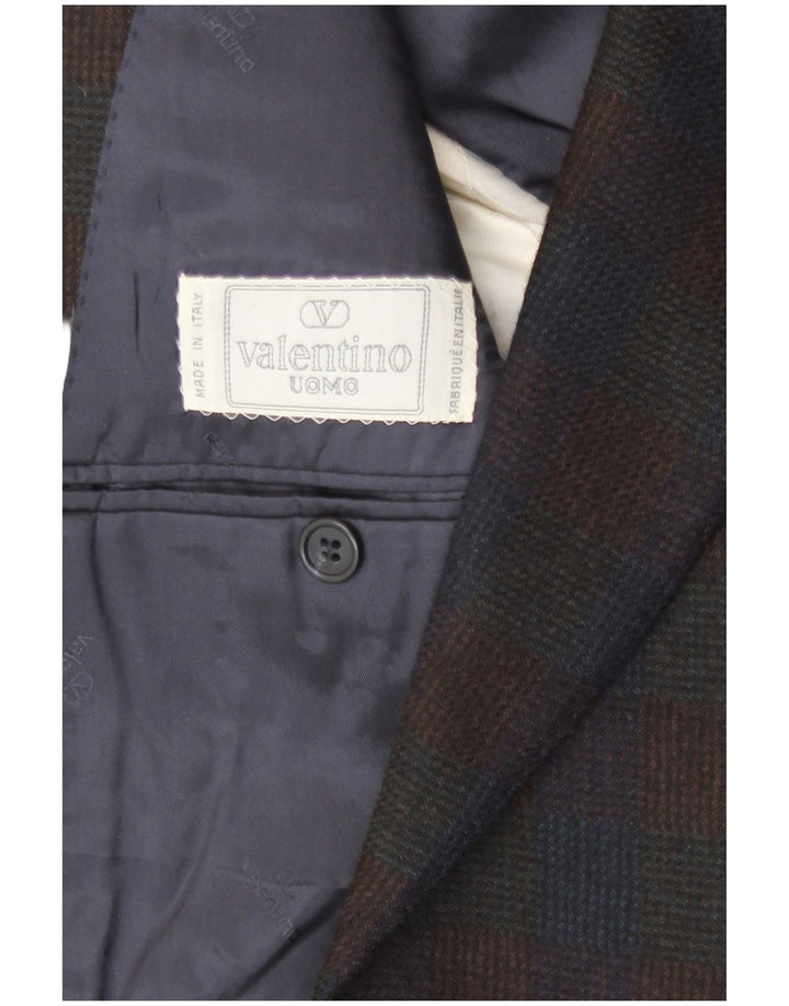 Valentino Herre 2-knaps blazerjakke UK 38 Medium Navy Blue Check