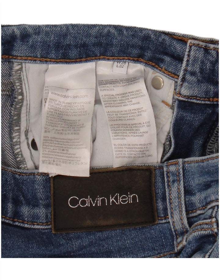 Calvin Klein Dame Straight Jeans W26 L26 Blå Bomuld
