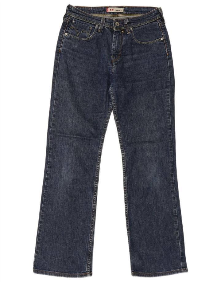 Levi's Dame 627 Straight Jeans W28 L30 Blå Bomuld